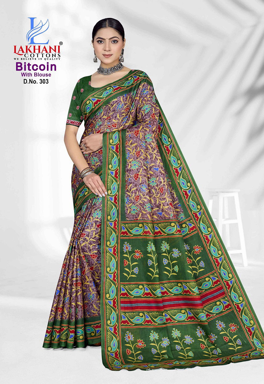 Bitcoin Vol 3 By Lakhani Cotton Printed Daily Wear Saree Orders In India
